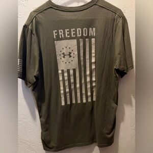 LG Men's Olive Freedom Short Sleeve Tee Size Large